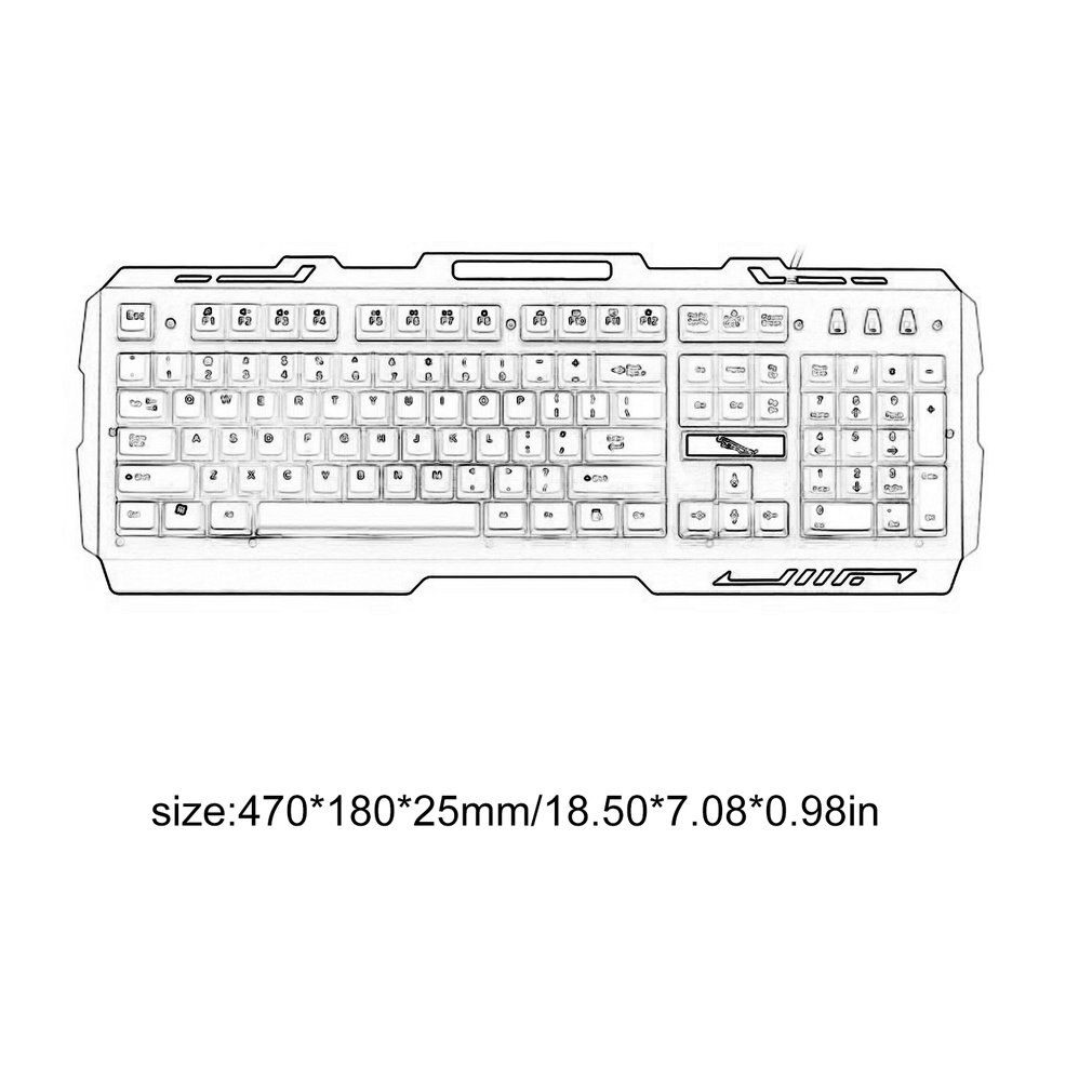 G700 Game Luminous Wired USB Mouse and Keyboard Suit With Rainbow Backlight LED Lights Mechanical Keyboard 2400 DPI Gaming Mouse