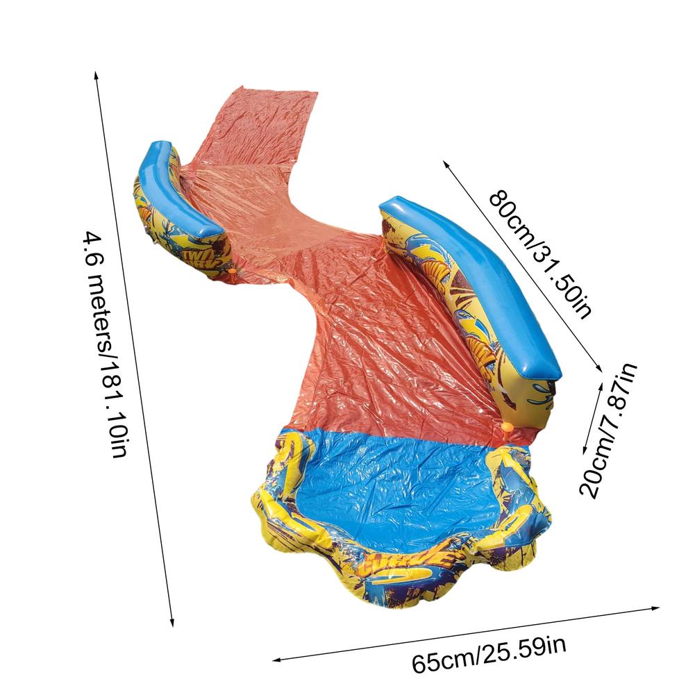 Grond Surfen Dubbele Glijbaan Opblaasbare Spelen Centrum Glijbaan Voor Kinderen Zomer Achtertuin Zwembad Games Outdoor Speelgoed