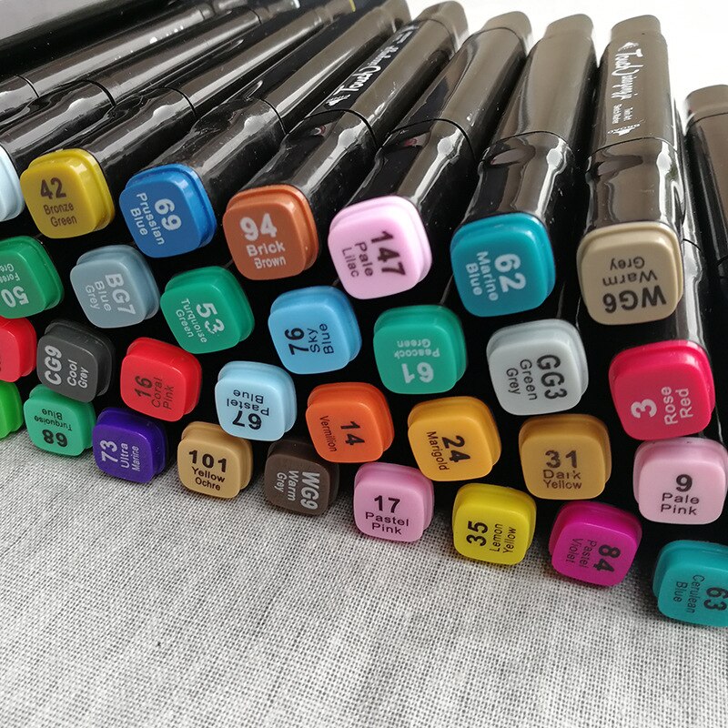 Pensel pen markører kunstforsyning manga pen colores papirvarer tegning plumones markør colores rotuladores alkohol marcadores