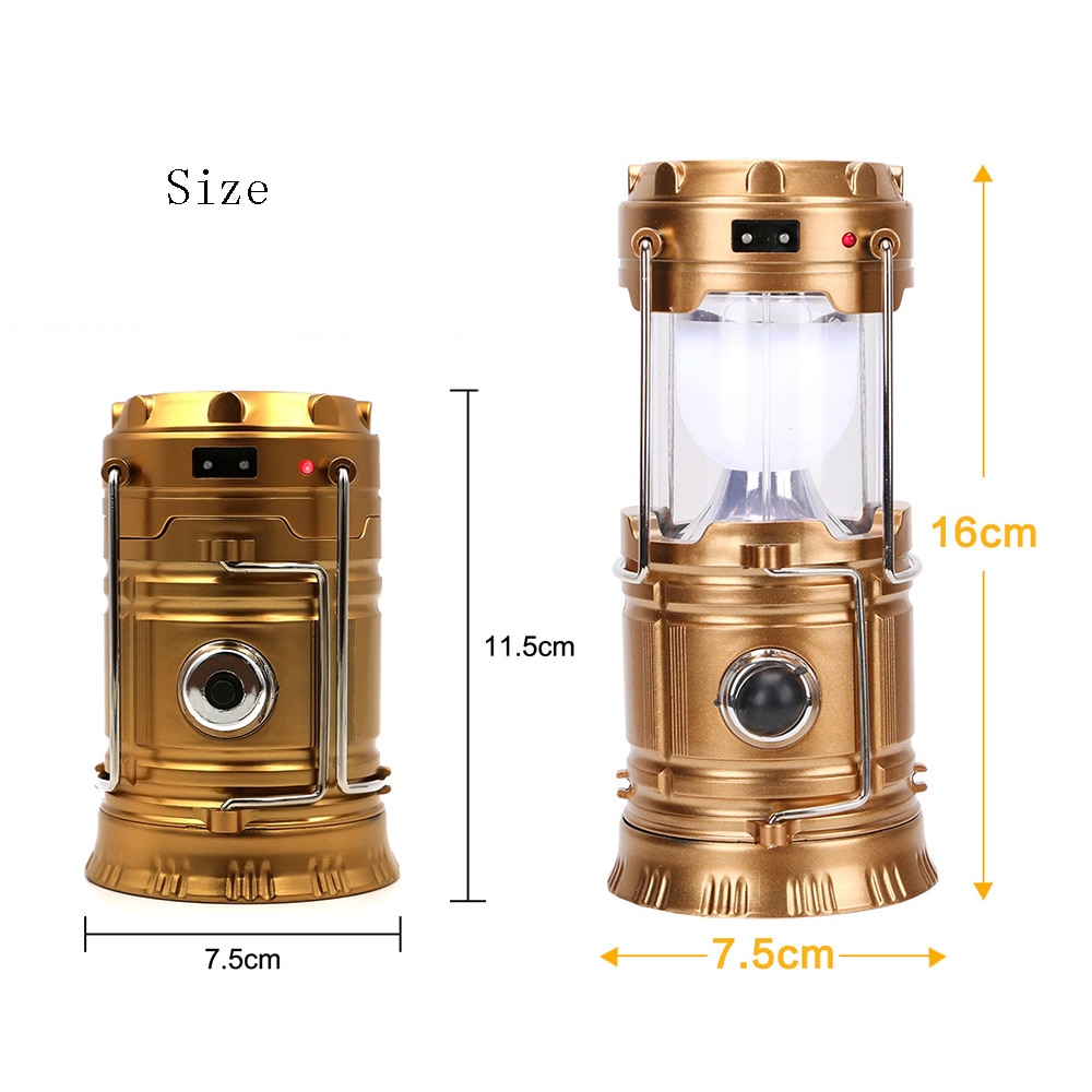 Portable Solar Lantern Camping Light Rechargeable Built-in Lithium Battery Hand Lamp Outdoor Camping Lanterna Tent Lights