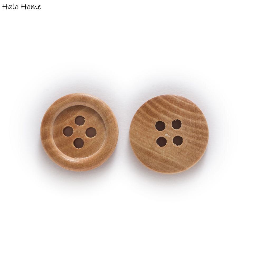 2 Hole Wood grain Solid Wooden Buttons Sewing Scrapbook Clothing Crafts Jacket Blazer Sweaters Handwork Accessories 10-25mm