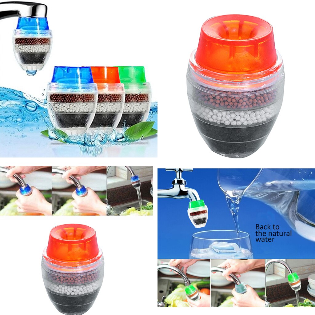 Water Filter 5-layer Tap Nozzle Kitchen Filter Healthy Sprayer Durable&Safe