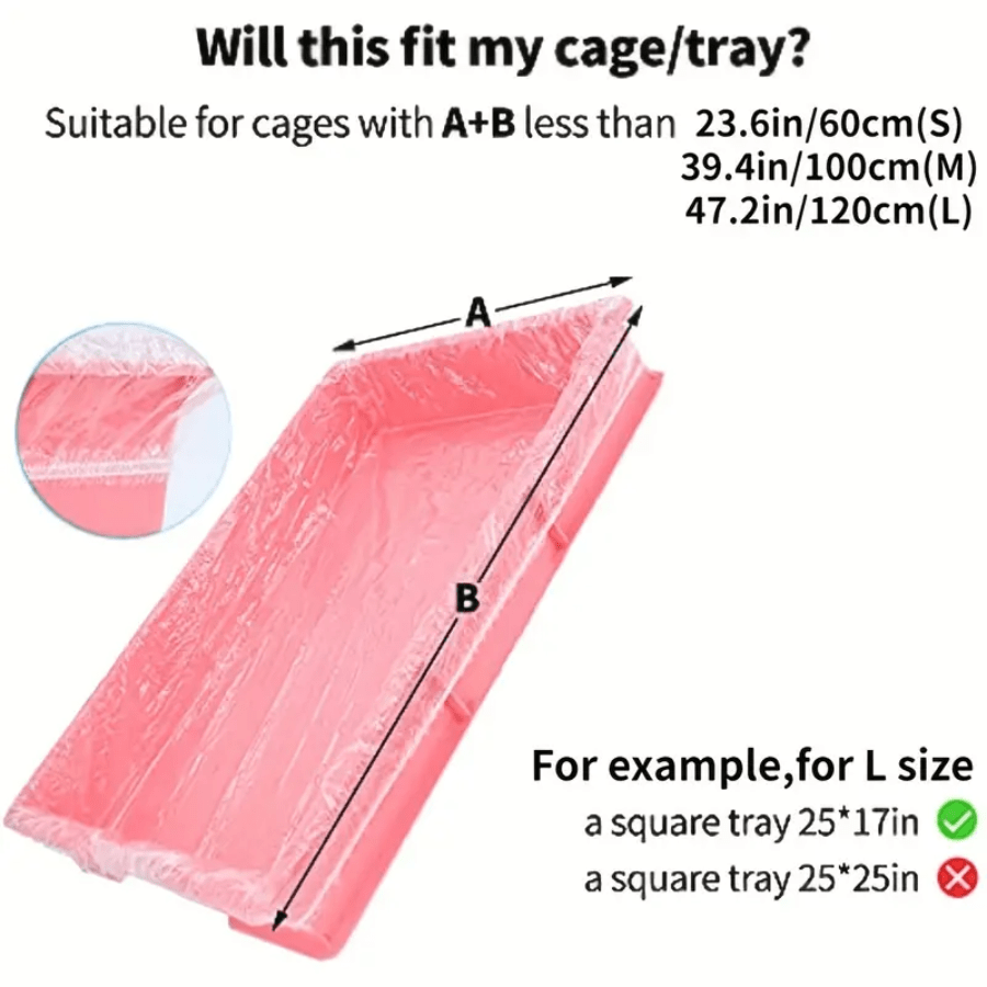 Revestimientos de plástico transparentes desechables para jaulas pequeñas para mascotas, que incluyen jaulas para conejitos, hábitats de hámster y cajas de arena para orinal, 10 Uds.