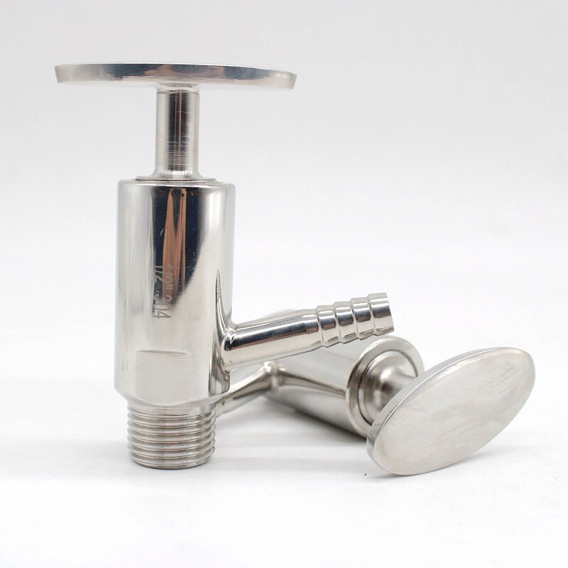 10mm Hose Barb OD 304 316L Stainless Steel Sanitary Sampling Valve 1/4“ 1/2" BSP