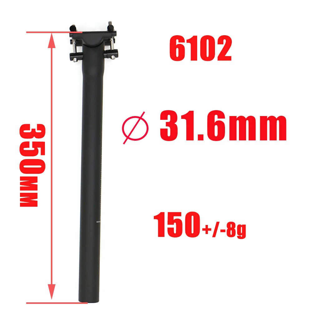ELITAONE-tija de sillín de fibra de carbono, postes de sillín de 135g UD, tornillos de titanio mate 27,2 30,8 31,6mm: 31.6x350mm-6102