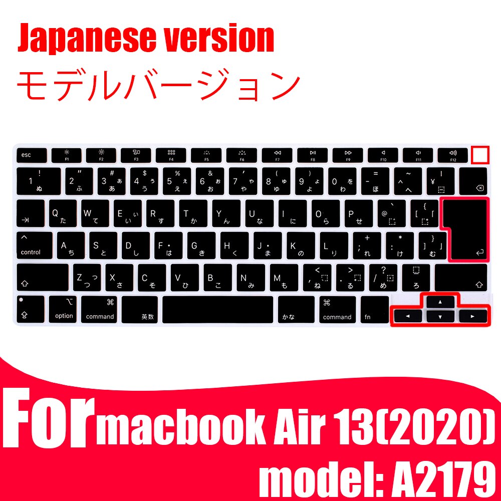 With "AZERT" French version Keyboard Cover Protector For Macbook Air 13 A2179 Air 13" Silicone Keyboard Protective Film: A2179 JP Japan