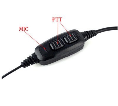 Dual PTT Luftkanal Ohrhörer Mit Mic Headset für Baofeng Two Way Radio UV-82 UV 82 UV82L UV-89 Zubehör