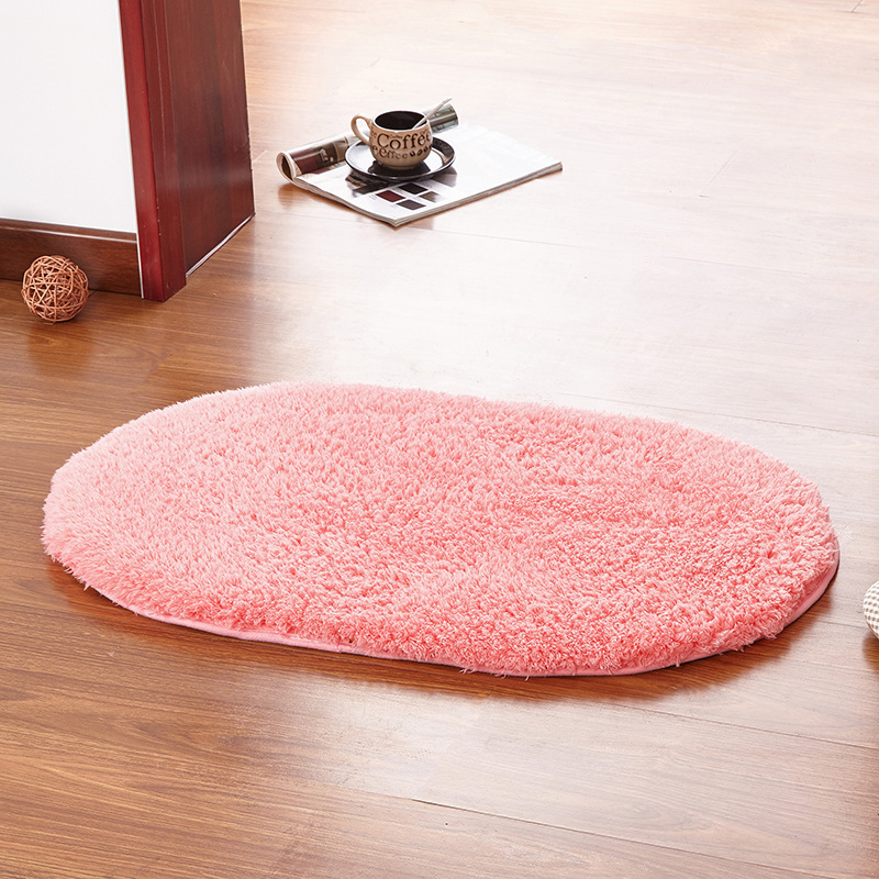 Large Size Thicken Chenille Bath Mat bedroom kitchen Rug Carpet For Living Room Floor Anti-slip Door Absorbent Pad Mat: watermelon red