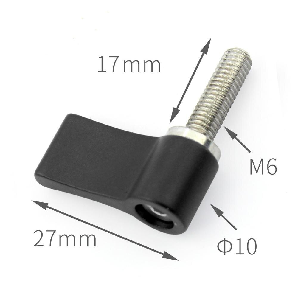 BGNing M4 M5 M6 Spann Hebel Spann Griff Schrauben Verstellbaren Griff Verriegelung Gewinde Knopf für Fotografische Ausrügestochen Kamera: Schwarz M6x17mm