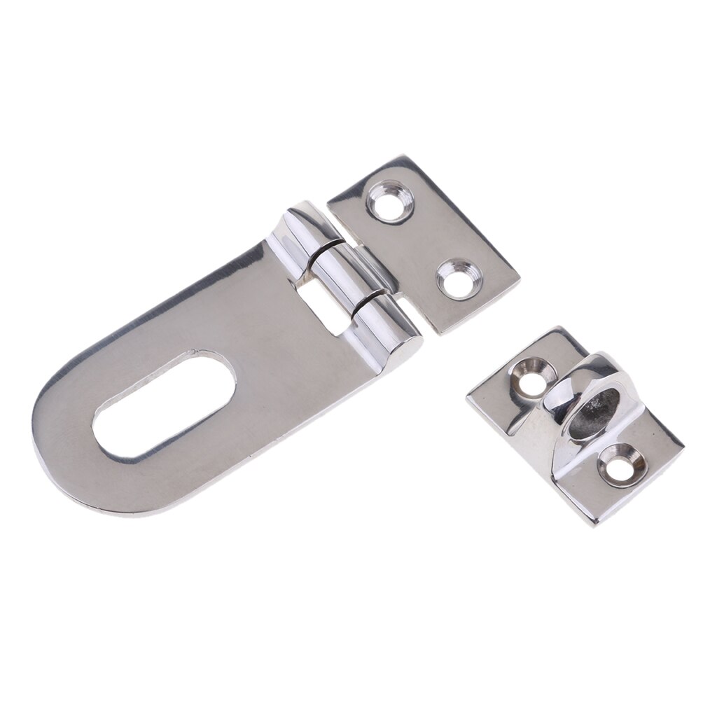 Marine Deck Cabin Stainless Steel Hasp Swivel Lock Hinge Polished Surface