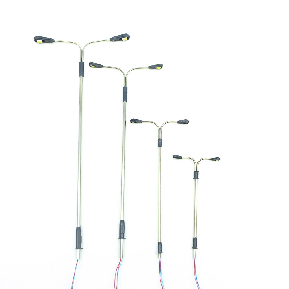 10PCS Scale Model Light Street Lamp Building Train Architectural Lighting Landscape Railway Road Sand Table Layout Diorama Metal