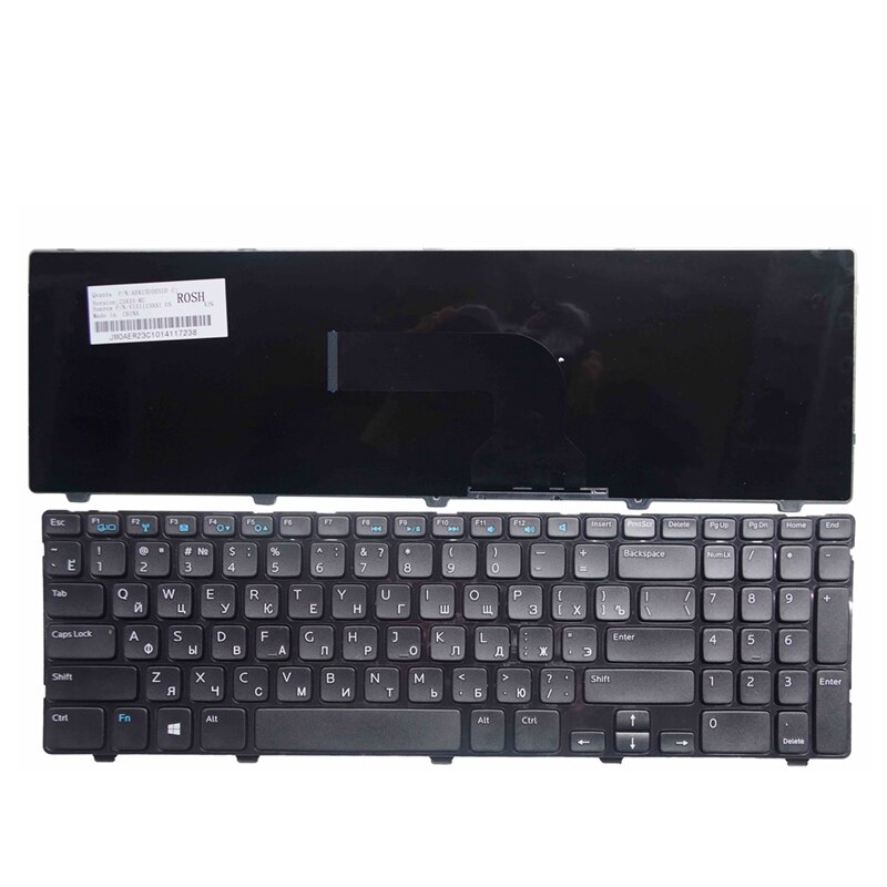 GZEELE RU RUSSIAN Keyboard For Dell Inspiron 15 15R 3521 3537 15R 5421 5521 5537 5535 15-3521 15V-1316 Laptop keyboard black