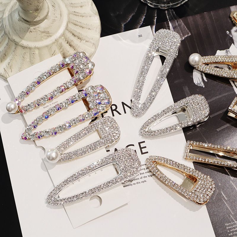 Barrette avec strass en cristal brillant pour femmes, nouvelle , accessoire pour femmes et filles