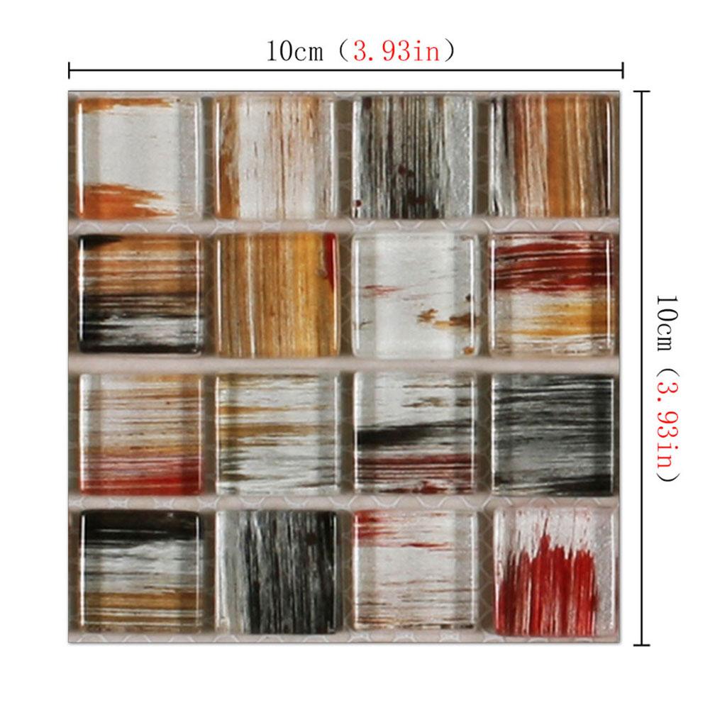 3D Self Adhesive Wall Sticker Mosaic Tile Anti-collision Casual Collage Arbitrarily Cut Background Easy Paste Wallpaper: C