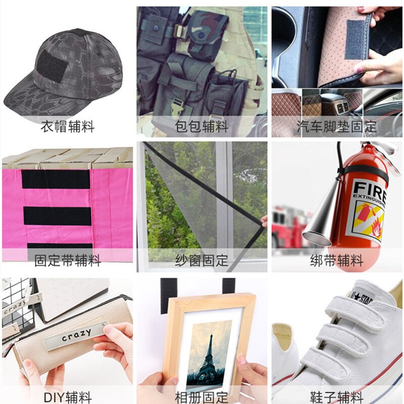 10m transparente bebé suave cierre de velcro cinta de gancho de cinta mágico y Cable de lazo corbata delgada IY los niños vestimenta accesorios de costura