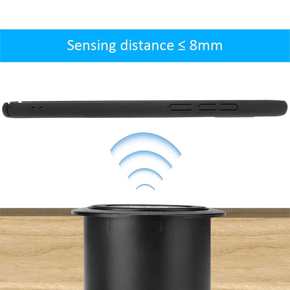 Cool Embedded Wireless Charger For Huawei Xiaomi IPhone 11 Samsung S10 Desk Counter Desktop Bedside Table Office Phone Charger