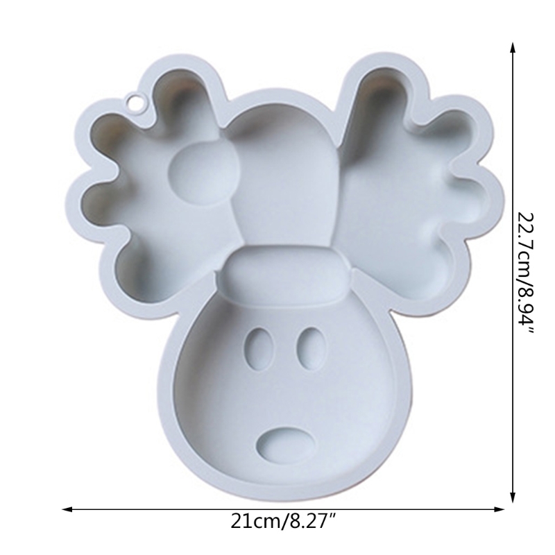 Stampo per pasta tagliabiscotti Silicone ecologico per uso alimentare forma di renna al cioccolato utensili da forno stampo per torta fondente