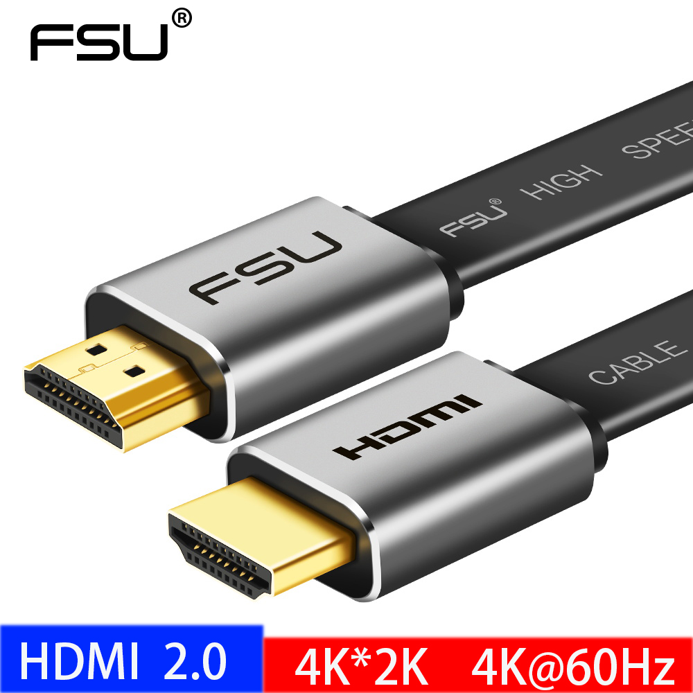 HDMI 2.0 Kabel HDMI naar HDMI 4k video Kabel HDR vergulde 0.5M 1M 1.5M 2M 3M voor Switch HDTV Projector Monitor PS4 xbox platte
