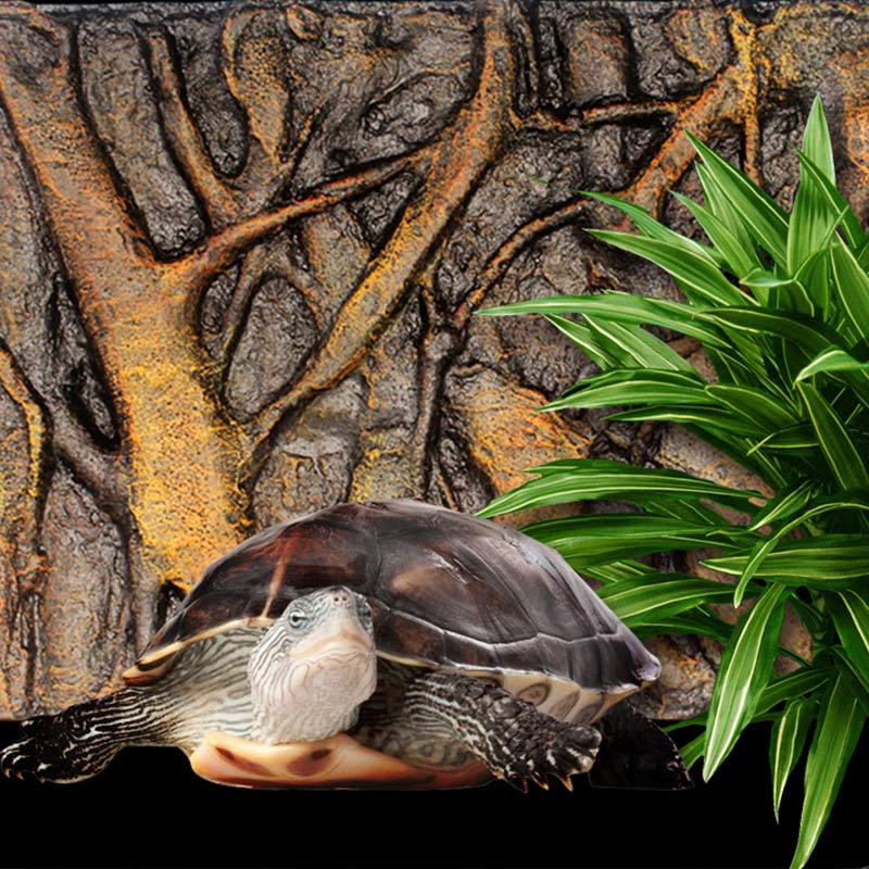 3D Foam Rock Stone Aquarium Background Board Decor Foam Board for Reptile Fish Tank 60x45cm HG99