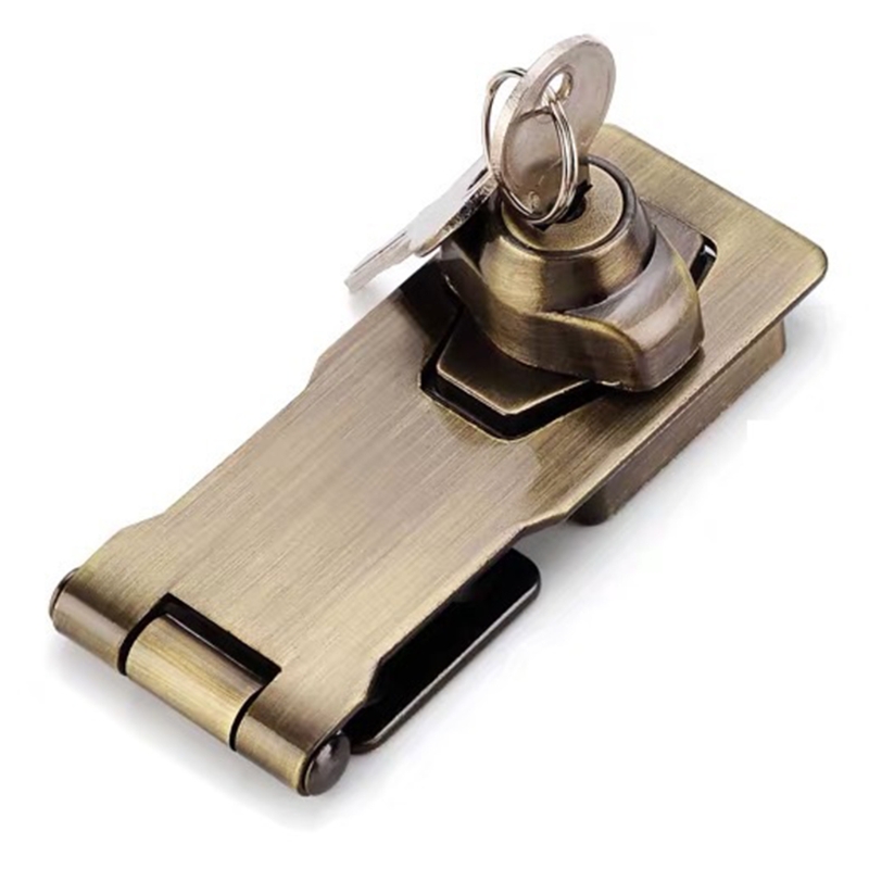 Cerrojo con llave de 90 grados, candado de ángulo recto, pestillos de puerta de seguridad de aleación de Zinc, cerradura de gabinete de varios tamaños y Color