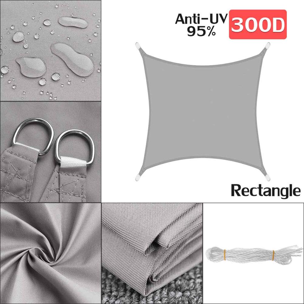 280GSM HDPE Farbic Vierkante 5x5 m/4x4 m Zonnescherm Zeil Zonwering Netten 4x4 m voor Tuin Cover Bloemen Planten Patio Gazon: Grey 400x400cm