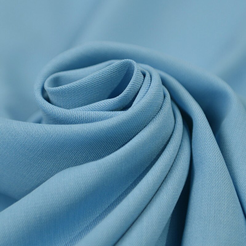 Tela de seda Natural/algodón, azul cielo, , 100cm x 135cm