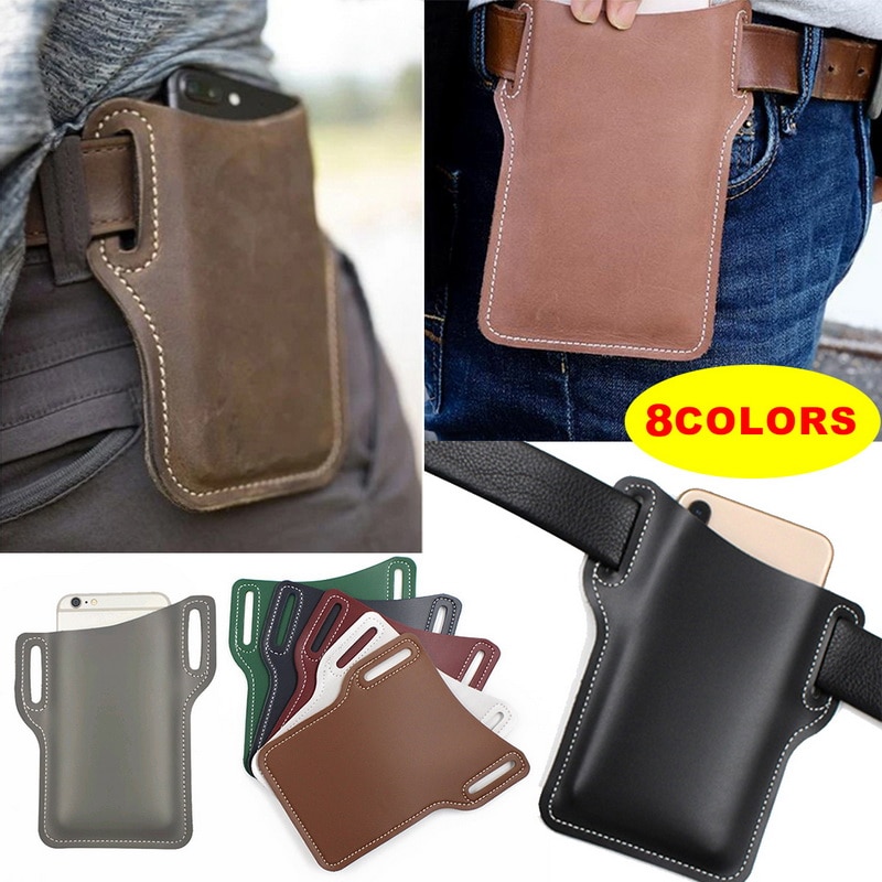 Pocket Belt Clothing Bag Waist Bag Men Casual Leather Retro Fanny Pack Belt Bag Pouch For women Travle Phone Bag