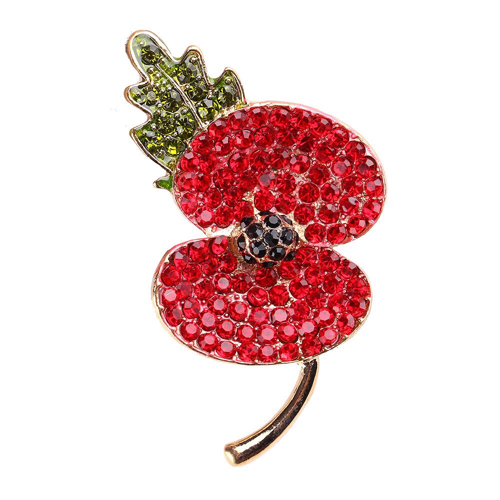 Poppy Broche Uk Prinses Souvenir Pin Geëmailleerd Rode Papaver Bloem Broches Gemenebest Van Naties Zinklegering Broche Pinnen: XZ-Yinglihua2 Gold