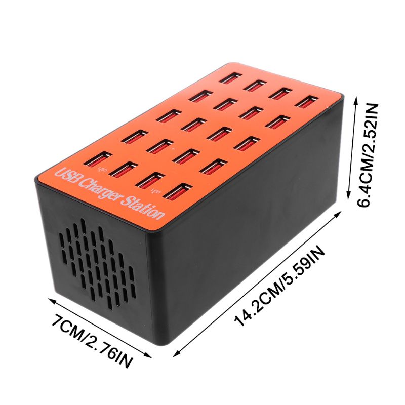 20-Port USB Hub Ladegerät Power Adapter Wand Schnelle Lade Dock Station 100W für Apple iPhone iPad Samsung huawei Smartphone Tabelle