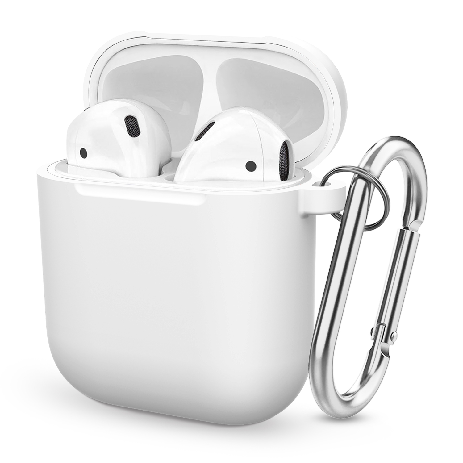 Siliconen hoes met haakafdekking voor Apple Airpods 1e 2e generatie 1 2 Beschermende schokbestendige draadloze koptelefoonhoes Oplaaddoos Zakken: Bruin