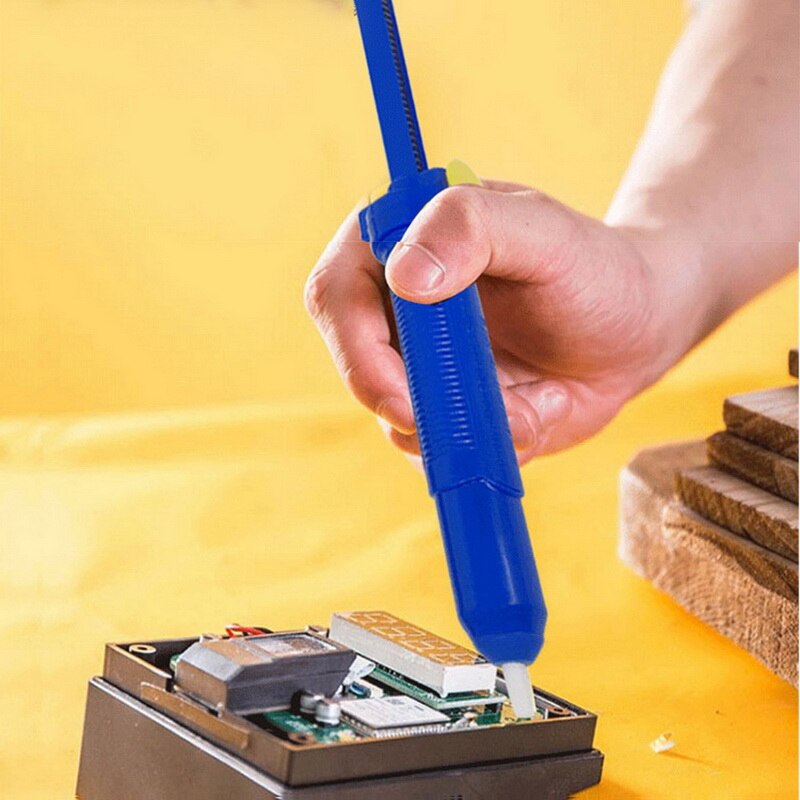 Zuiggereedschap soldeerapparaat desoldeerpomp zuig tin verwijderbout handleiding zwarte vacuümsoldeerbout desoldeer handgereedschap