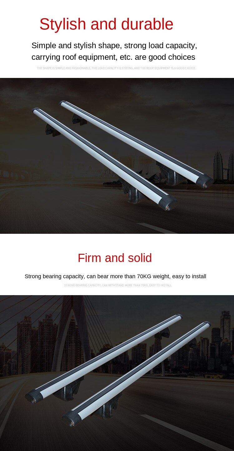 Universal Trolley with Lock Car SUV Universal Luggage Rack Vehicle Roof Bar