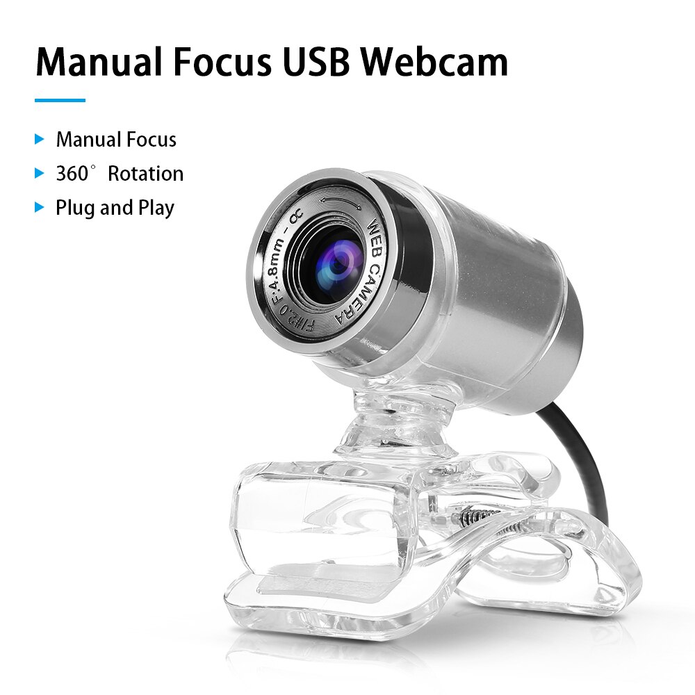 Usb Webcam Computer Web Camera Webcam 480P Webcam Handmatige Focus Drive-Gratis Met 3.5 Mm Audio Plug voor Gaming Pc Laptop Dagelijks Leven