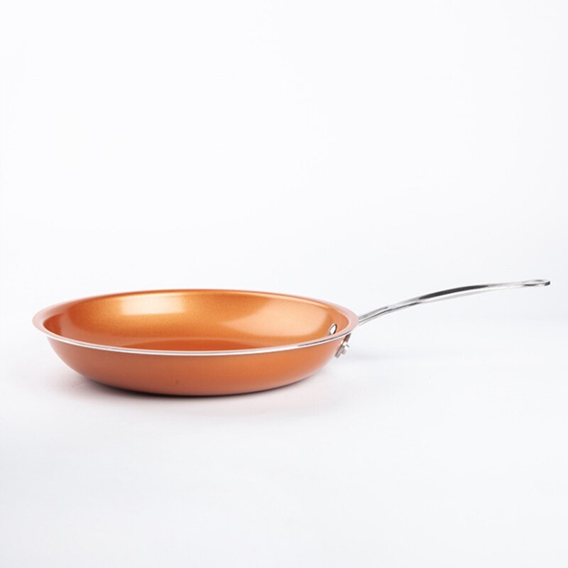 Koperen Koekenpan Anti-aanbak, 11 Inch Koekenpan Met Ultra Anti-aanbak Titanium Coating, Anti-aanbak Koperen Koekenpan 11 Inch