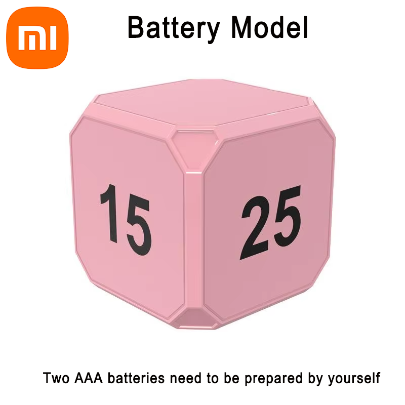 Xiaomi mini digital timer kubtimer gravitationssensor vändande led-display 4 förinställda tider dubbla lägen väckarklocka elektronisk timer: Röd
