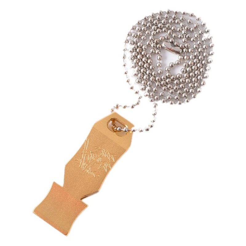 Sifflet à chaîne de survie d'urgence en alliage d'aluminium, Double tuyau 150db, haut décibel, pour Camping et randonnée
