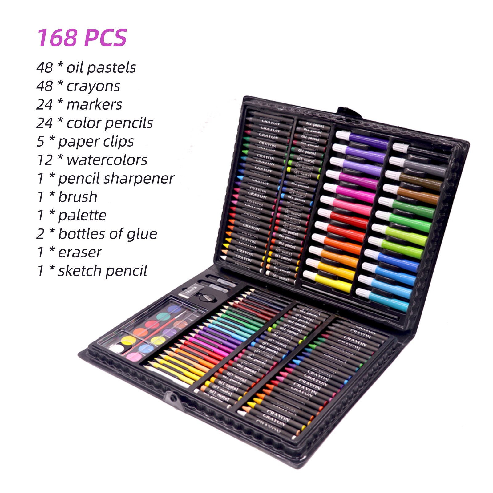 86/150/168pcs Art Drawing Set Color Pen Students S... – Grandado