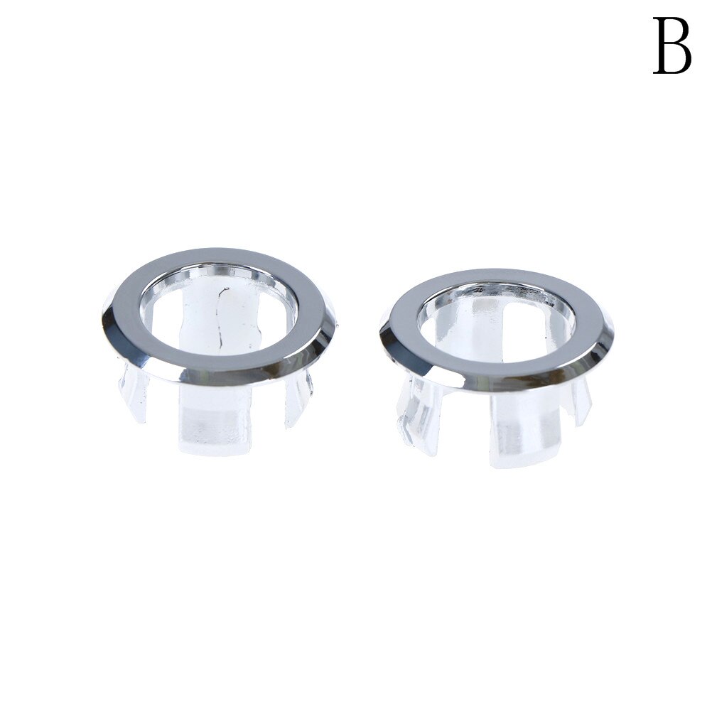 2 stk baderomsutstyr baderomsvask lavabo vask overløp deksel hul vannring oval ringe hjem forbedring: B