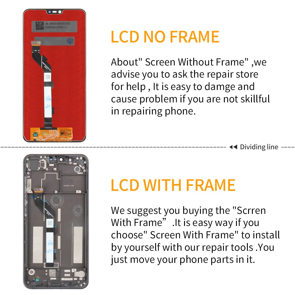 For XiaoMi Mi8 Lite LCD Display Matrix Touch For XiaoMi Mi 8X Screen Digitizer Sensor Assembly For Mi8 Youth Display Frame Mi 8