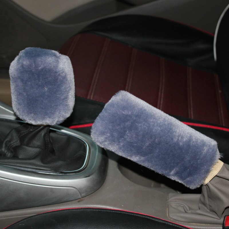 Soft Fur Car Gear Shift Collars Gear Knob Cover Universal Gear Shift Boot and Handbrake Grip Handbrake Cover For Honda Civic