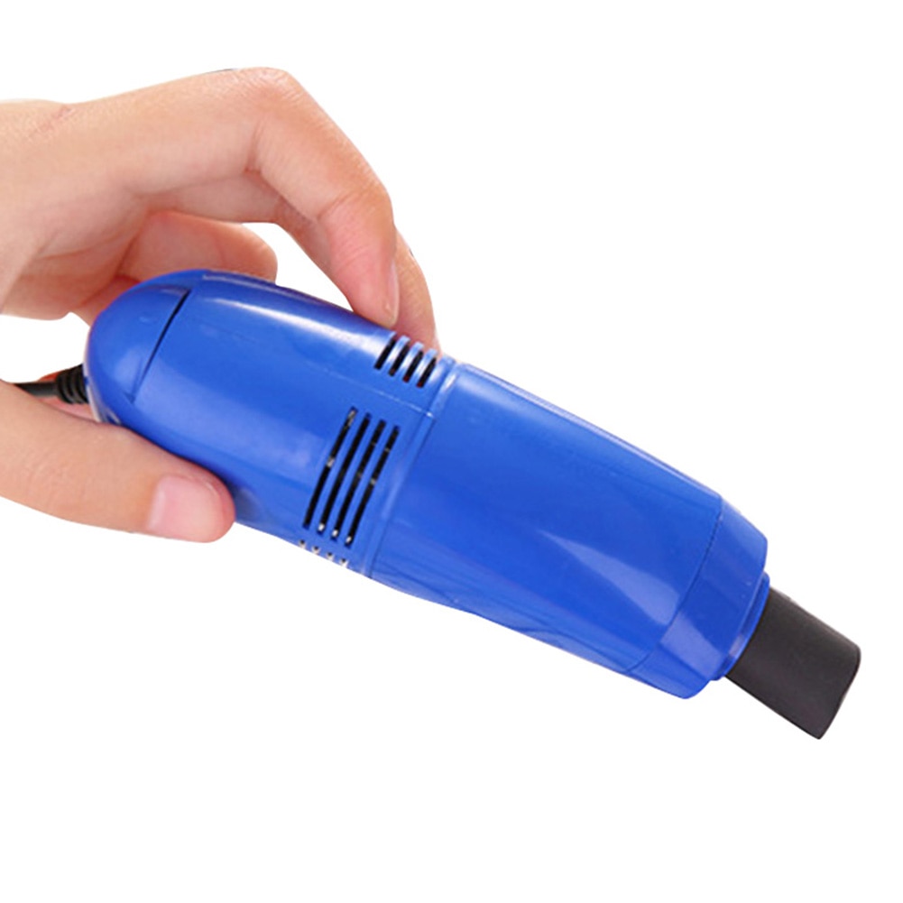 Mini USB Soft Computer Laptop Vacuum Cleaner Keyboard Gaps Cleaner Dust Removal Brush Cleaning Tool Small Suction Brush: Dark Blue