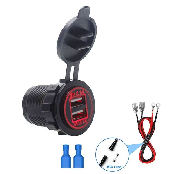 Auto Sigarettenaansteker 12-24 V Waterdichte Auto Boot Motorfiets Sigarettenaansteker Stopcontacten Splitter Power Plug Outlet