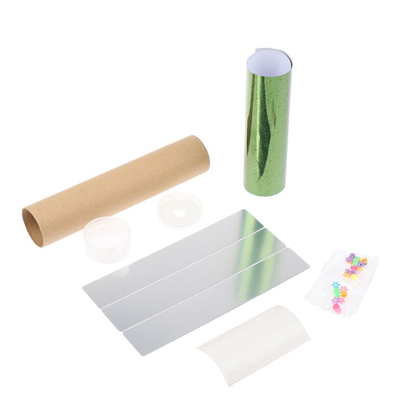 1 Set 18.5X4 Cm Diy Gekleurde Roterende Caleidoscoop Kits Science Experiment Educatief Speelgoed: green