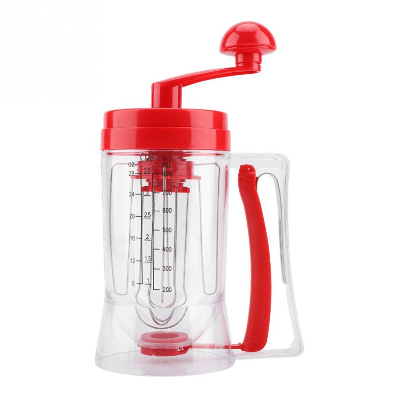 Mais novo manual de mão panqueca cupcake misturador de massa dispensador liquidificador ferramenta de cozimento ferramentas de cozinha waffle fabricante de massa