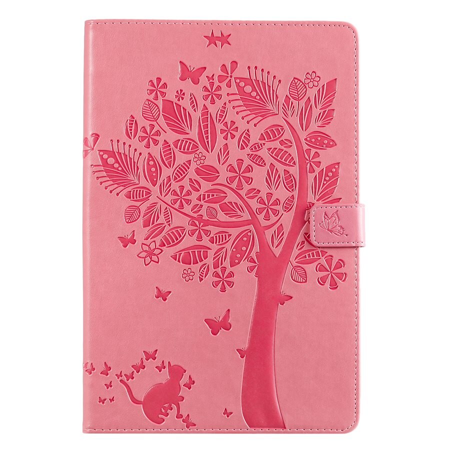 Tablet Case For Samsung galaxy Tab S5E 10.5 T720 SM-T720 T725 Cat Tree Print Cover With Card Slot Tablet case+film+pen: pink