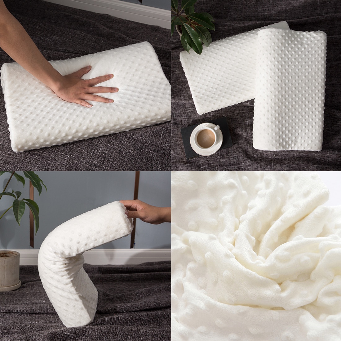 50x30cm Erinnerung Schaum Bett Orthopädische Kissen für Hals Schmerzen Hals Förmige Kissen für Schlafen Zervikale Gesundheit Pflege kissen Bettwäsche