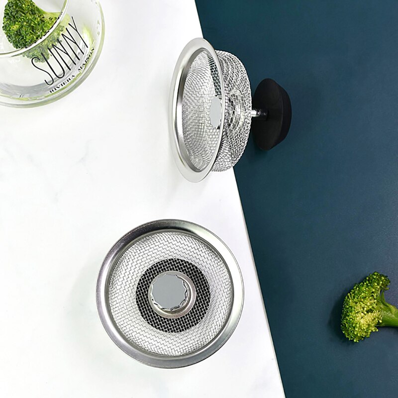 Practical Stainless Steel Sink Strainer Waste Disposer Outfall Strainer Sink Sewer Filter