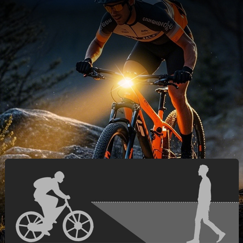 Fietskoplamp met siliconen pad Markeer LED-licht Digitaal display Lichtgewicht fietsverlichting voor reisfietsaccessoires