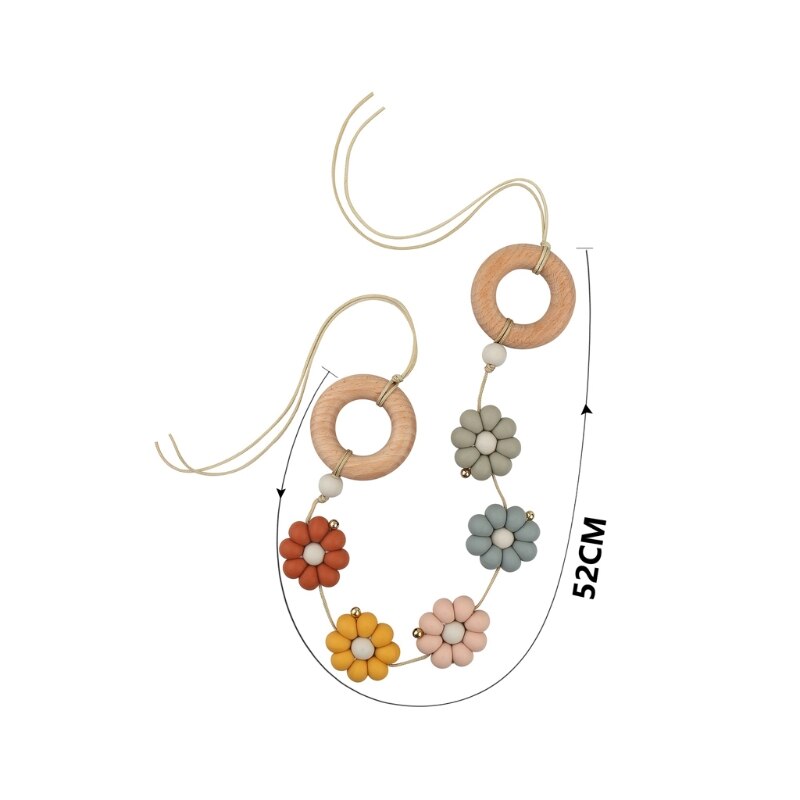 Giocattoli da palestra per bambini in legno passeggino pendenti appesi telaio da palestra neonato appeso 87HD