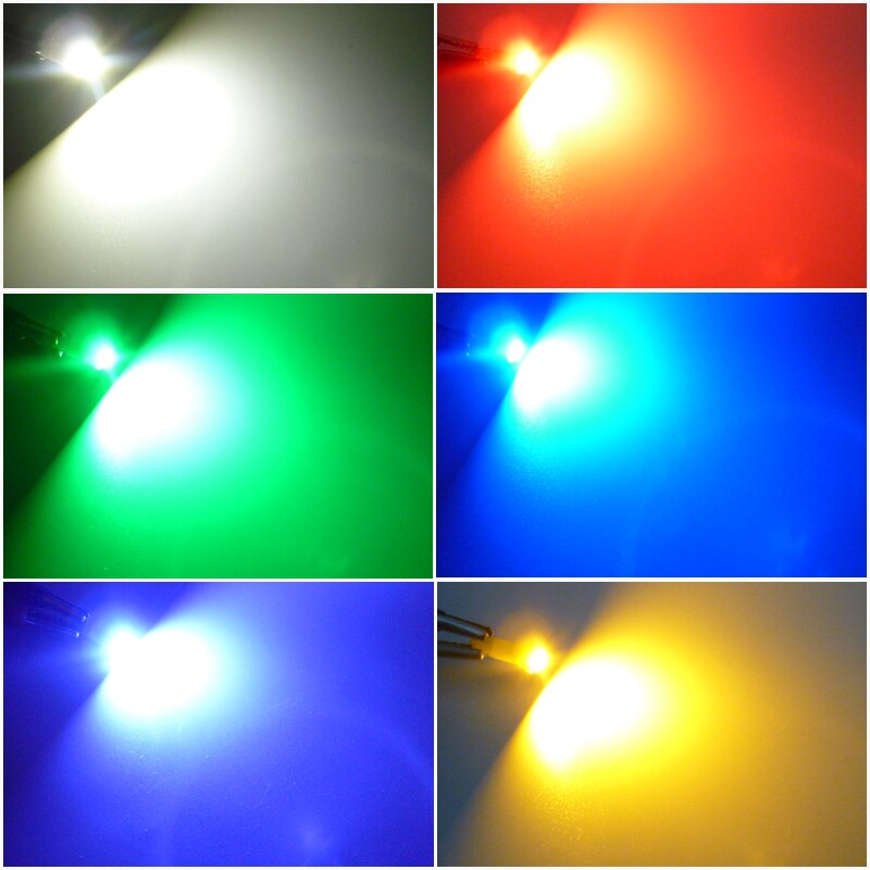 10 pces t5 led 17 37 73 74 smd 5050 auto conduziu a lâmpada do painel carro instrumento lâmpada 12 v branco azul vermelho amarelo verde roxo